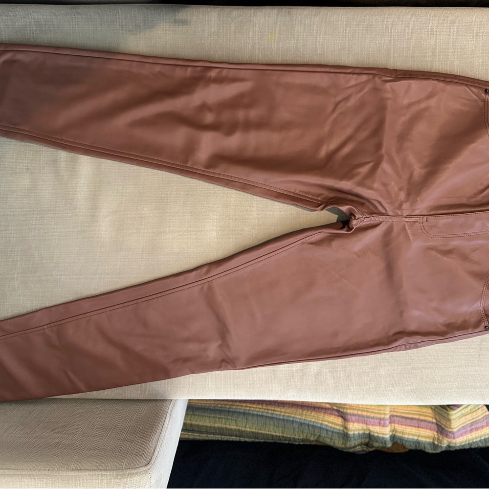 Kensie Brown Dress Jeans Smooth Straight-Leg